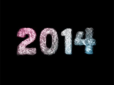 2014.gif 2014 3d animation c4d form geometric gif glow mograph motion new year shape