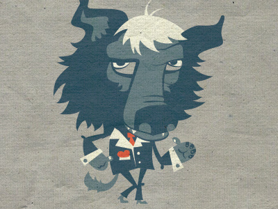 "W" is for "Mod Wolves" abcs design illustration mighty boosh series