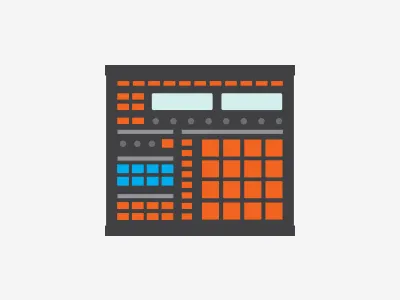 Sound Speed app flat icon maschine minimal music shapes synth ui