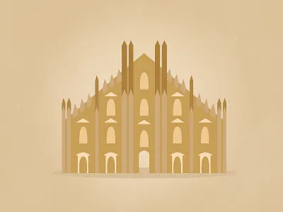 Milan Cathedral brown building duomo entrance graphics italy milan monument motion shadow tints windows