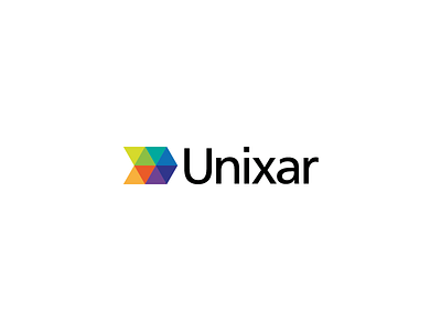 Unixar arrow color logo logotype mark sign triangle u