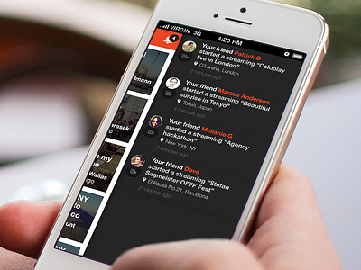 Liv(e) Notifications app dark detail view image iphone navigation stream thumb video