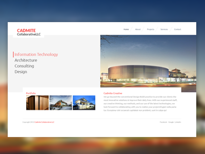 Architecture site project architecture clean minimalist web design white