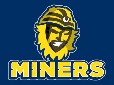 Football Team Branding Denver Miners athletic denver football helmet logo miners sports team