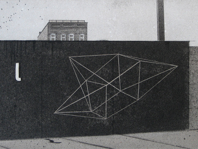 No. 10 black and white illustration painting stencil