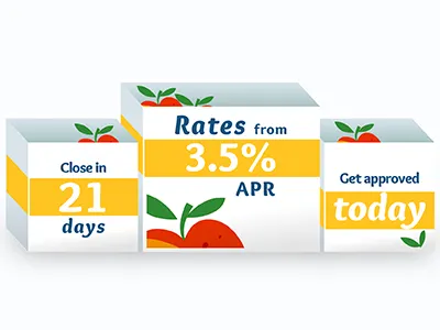 Mortgage selling points boxes fruit