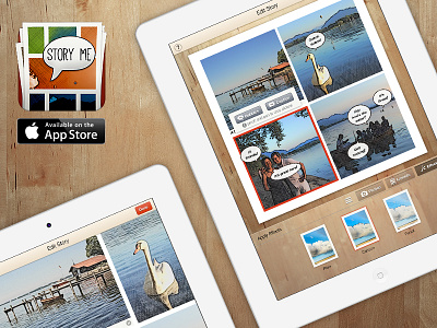 Story Me iPad App cartoon comic creation ipad photo collage ui design