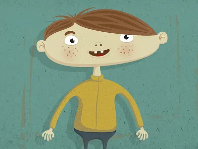 This is Gunnar boy cartoon character illustration vintage