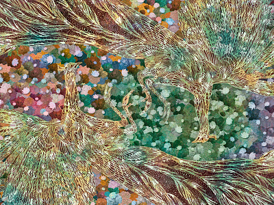 Peacock Javan animal fall fashion pattern peacock textile