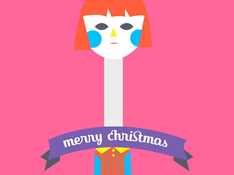 Merry Christmas (animated) animated gif christmas flat illustration merry personal