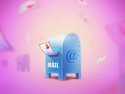 Contact Us box contact icon mail photoshop post us
