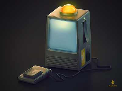 Pear1200 3d adobe computer illustration luxology modo photoshop render retro vintage