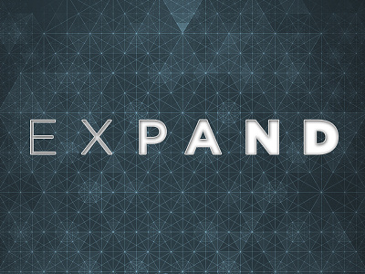 Expand fractals pattern title design typography vector