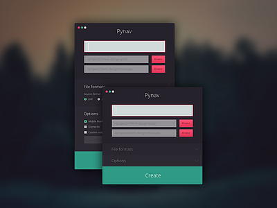 Pynav colors command flat forms html photoshop png psd python script terminal ui