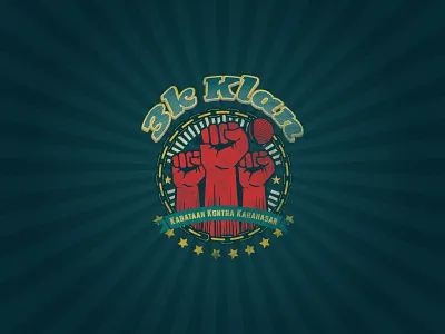 3K Klan design fist music print shirt