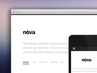 Nòva blog grid masonry theme tumblr typography white