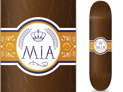 MIA Skateshop Cigar Deck cigar cuban deck label mia miami skate skateboard skateshop vintage