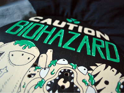 Skate peralta custom #3 custom doodles monsters peralta powell samnuts skate skateboard