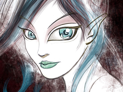 Vampire Elf Girl elf ipad procreate vampire