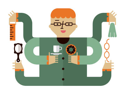 optical service arms eye vector