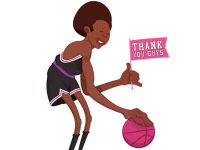 Thanks for the invitation basketball photoshop player