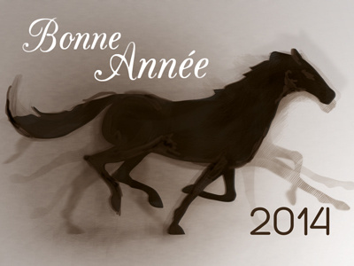 Bonne Année 2014 illustration print
