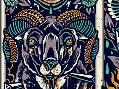 screenprint color design drawn gigposter hand handdrawn illustration ink pen scheme screenprint tattoo