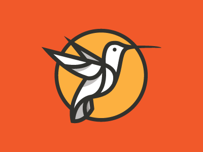 Humming Bird Mark humming humming bird hummingbird logo strokes