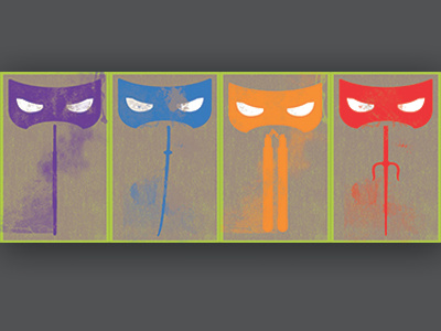 Ninja Turtles 80s illustration minimalist ninja turtles posters
