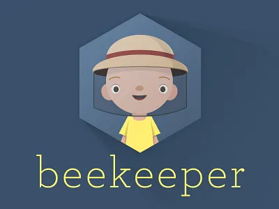 Beekeeper cartoon character icon illustration logo vector