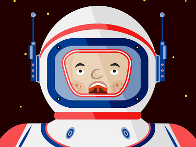 Spaceman astronaut future helmet illustration scream space vector