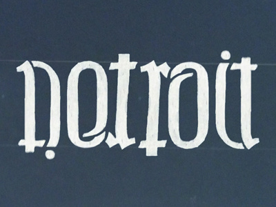 Detroit ambigram custom lettering detroit lettering pencil reversed sketch typography