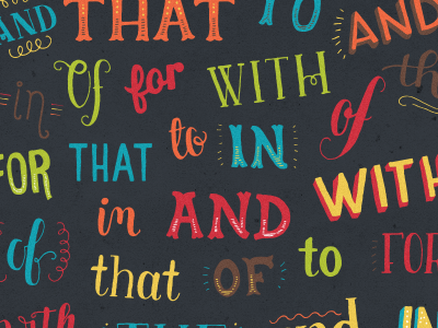 Fun Connectors fun hand lettered lettering retro
