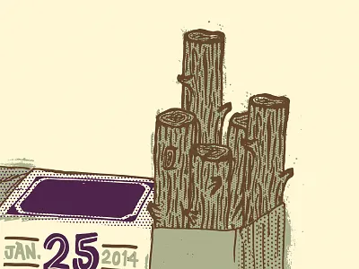 Ciga-logs cigarettes gig logs poster wood