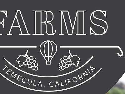 Two Sisters Farms Logo balloon farm grapes logo sisters weddings