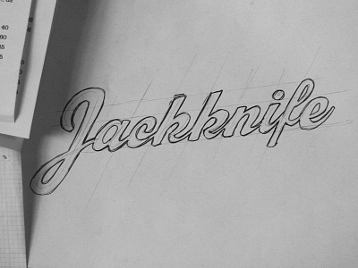 Jackknife Sketches: 8 - Script Concept custom exploration illustration jackknife oregon portland script simple sketch typography