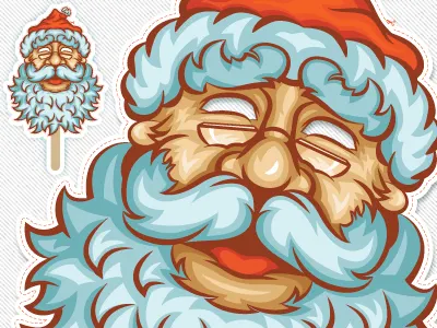 Cajun Christmas Santa Mask cajun christmas cut out holidays mask santa