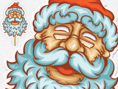 Cajun Christmas Santa Mask cajun christmas cut out holidays mask santa