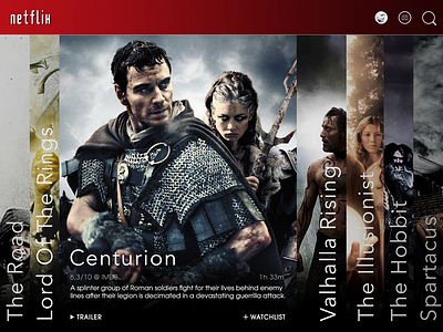 Netflix : Redesign Concept (Full shot) concept netflix redesign touch ui ux