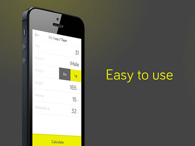 Body Fat Calculator app bodyfat fitness iphone