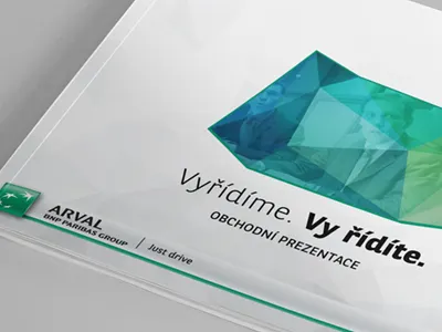 ARVAL new print visualization 2014 clean design flat polygon print