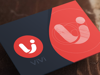 vivi logo card logo red vi