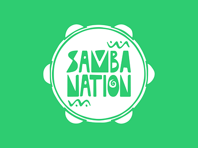Samba Nation Logo brazil carnaval carnival music nation pandeiro samba soccer world cup