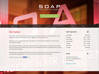 SOAP - Independent Hair Designers bootstrap responsive shop soap website