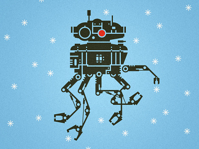 Imperial Probe Droid cold droid hoth ice planet illustration imperial probe droid probe robot snow snowflake spindly manipulator arms star wars