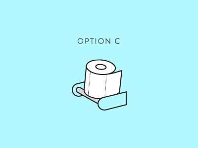 Option C bathroom illustration paper toilet