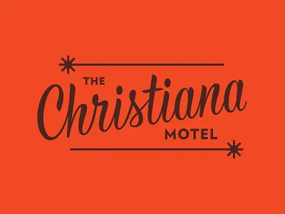 Christiana Motel Script custom hand drawn logotype script