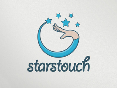 Starstouch agency creative design flexible foundation gymnastic hand illustration logo media simple star