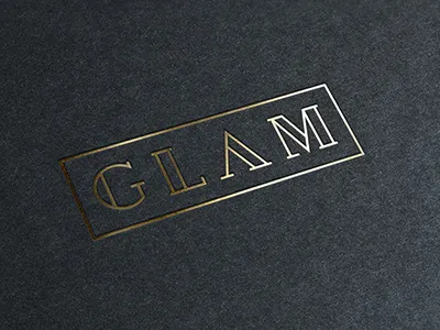 GLAM glam glamorous glamour gold logo posh