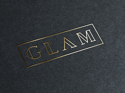 GLAM glam glamorous glamour gold logo posh